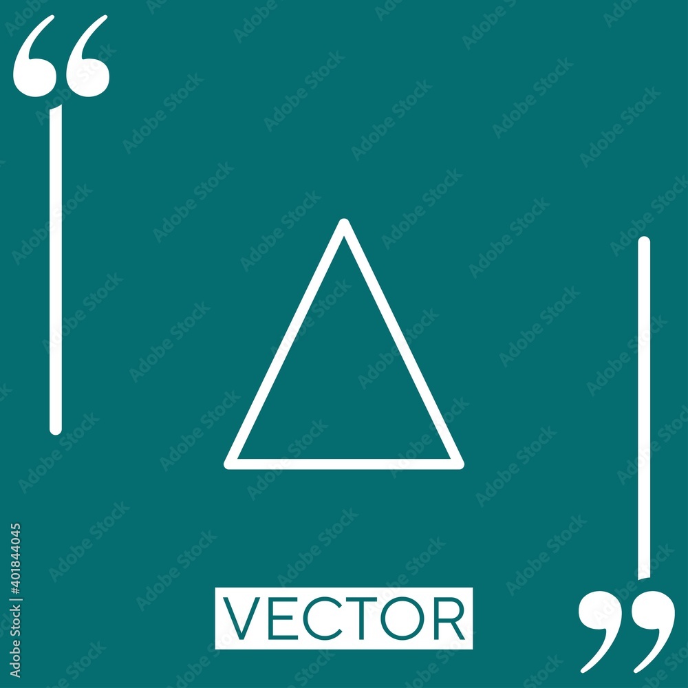 Poster triangle vector icon linear icon. editable stroke line