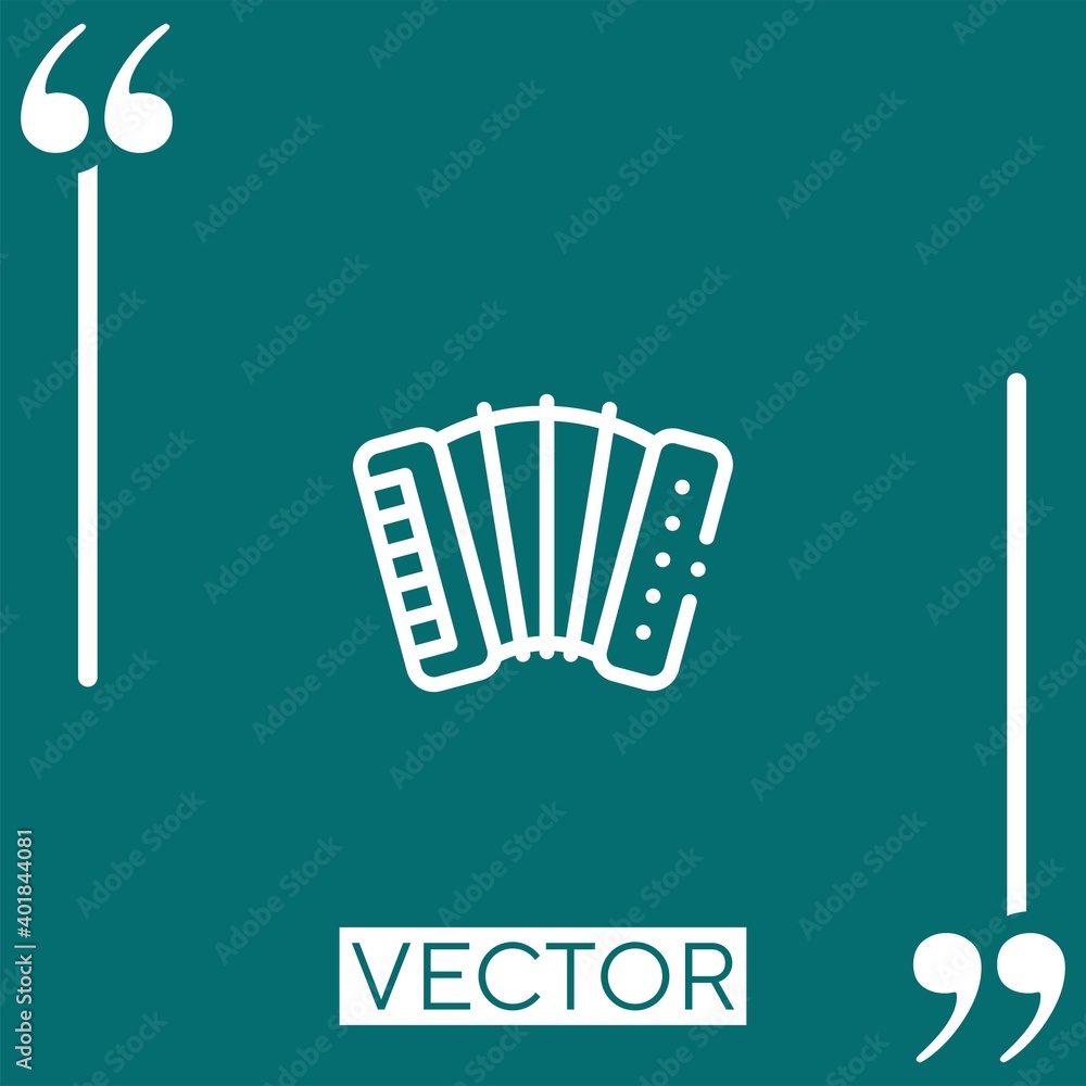 Poster vallenato vector icon linear icon. editable stroked line