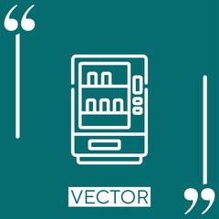 vending machine vector icon Linear icon. Editable stroked line