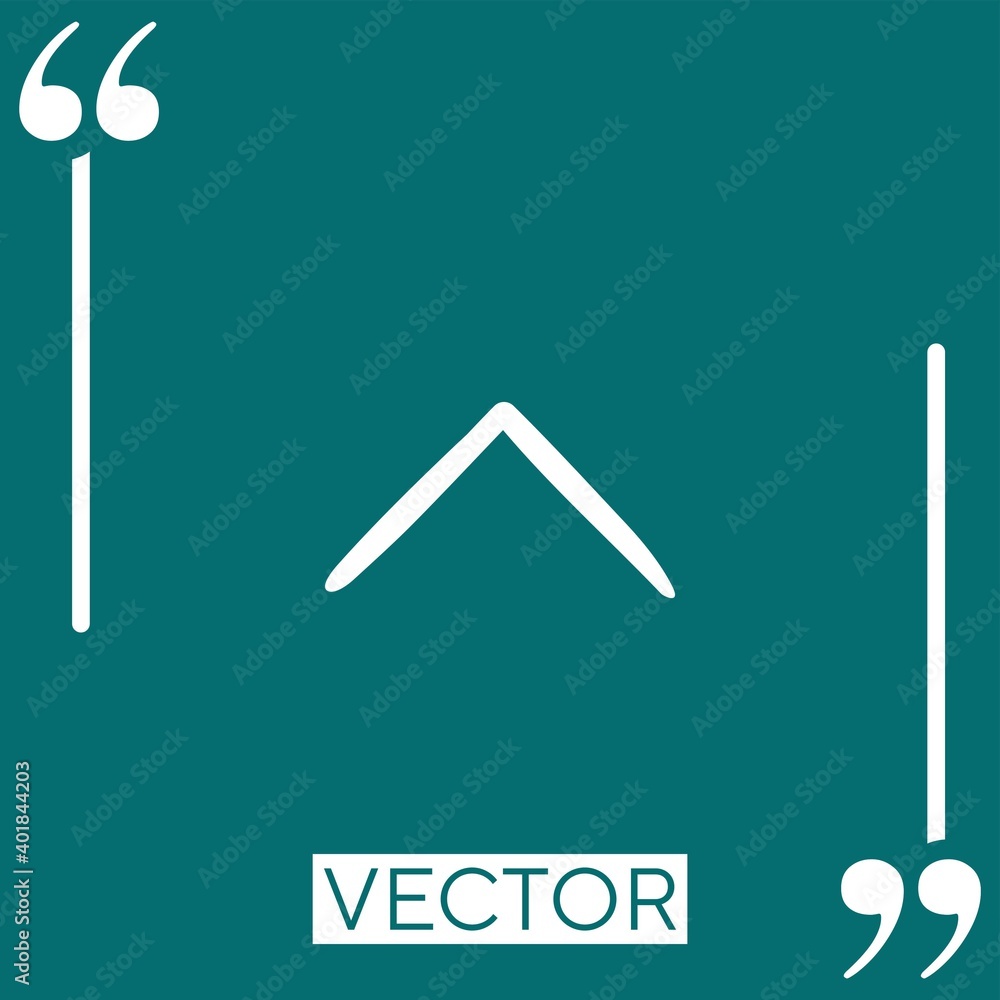 Poster up arrow vector icon linear icon. editable stroke line