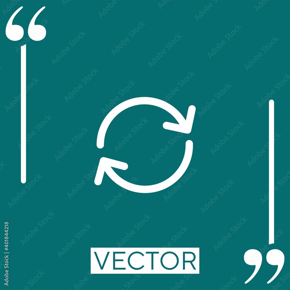 Poster update arrows vector icon linear icon. editable stroke line