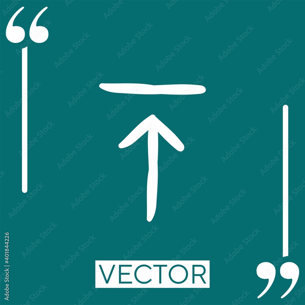 Poster upload vector icon linear icon. editable stroke line