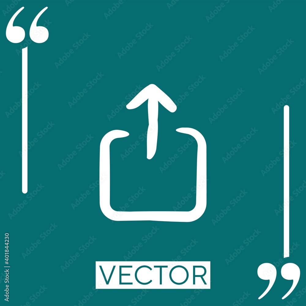 Poster upload vector icon linear icon. editable stroke line
