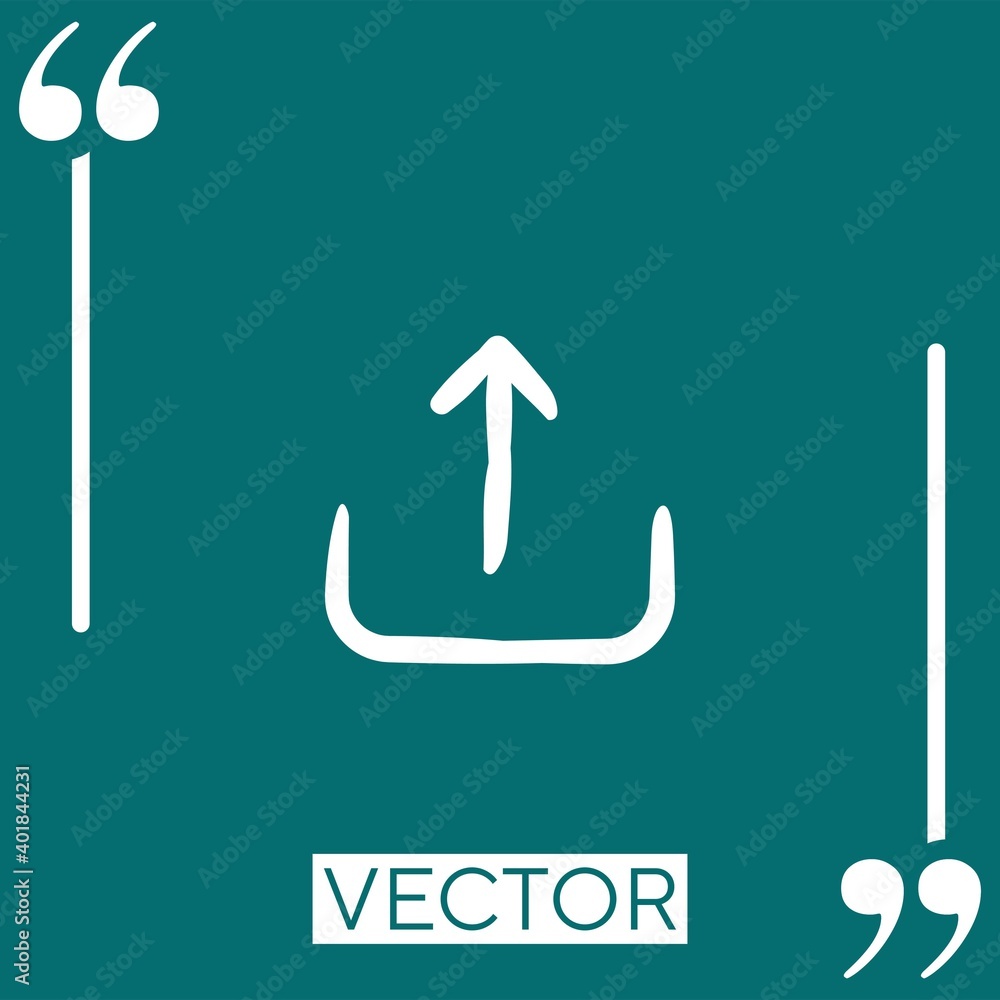 Poster upload vector icon linear icon. editable stroke line