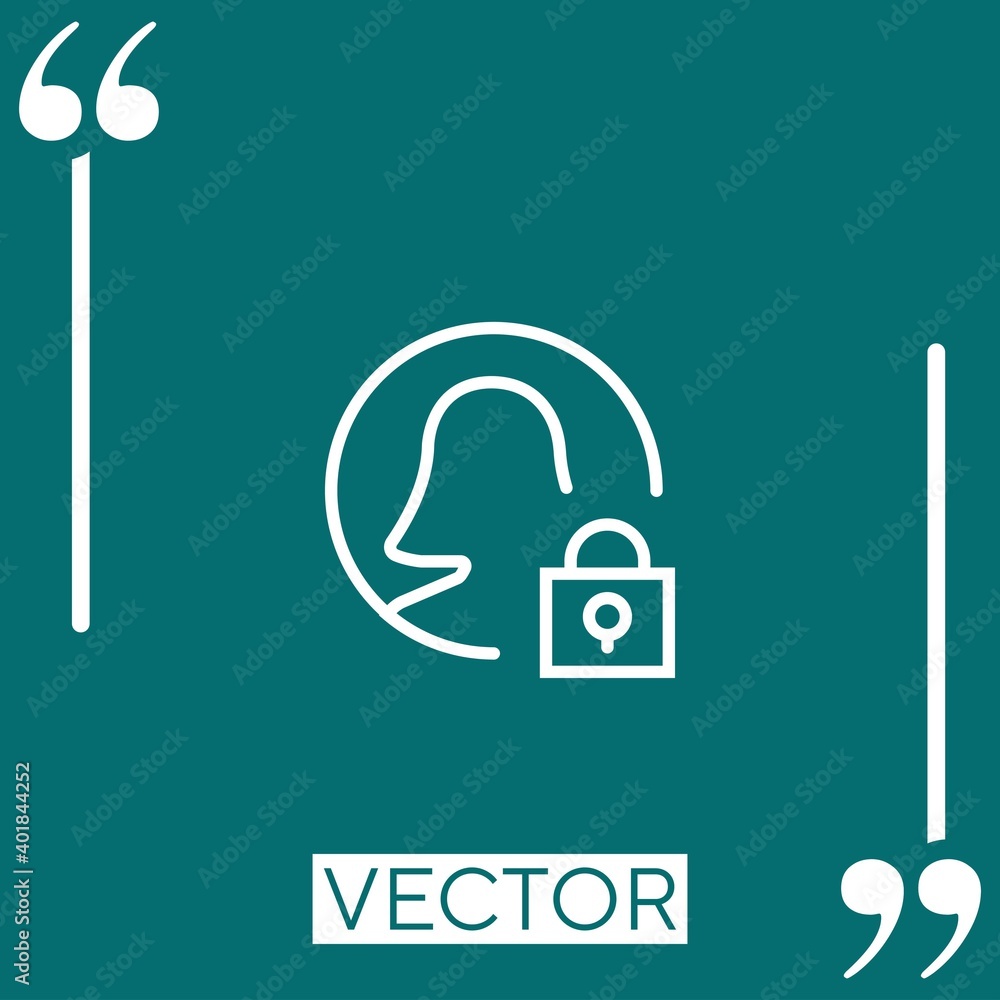 Poster user vector icon linear icon. editable stroke line