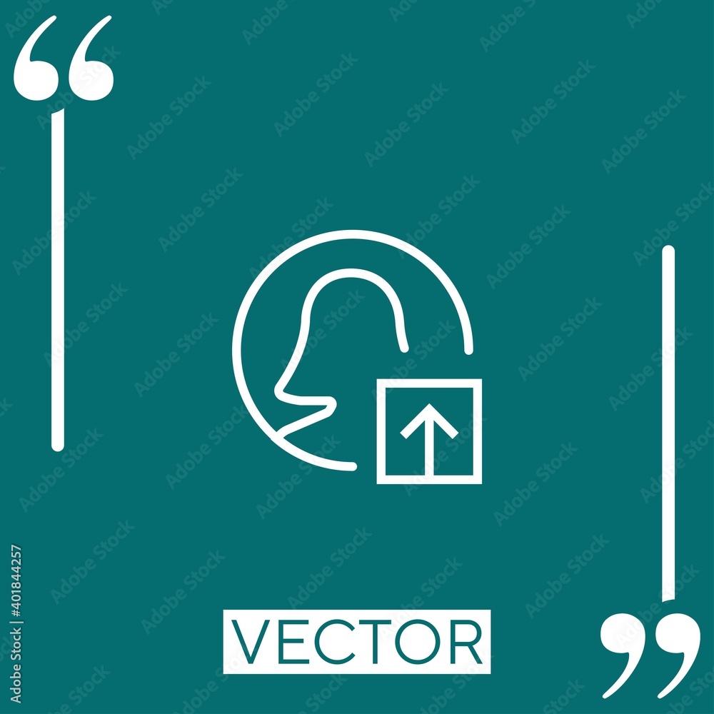 Poster user vector icon linear icon. editable stroke line