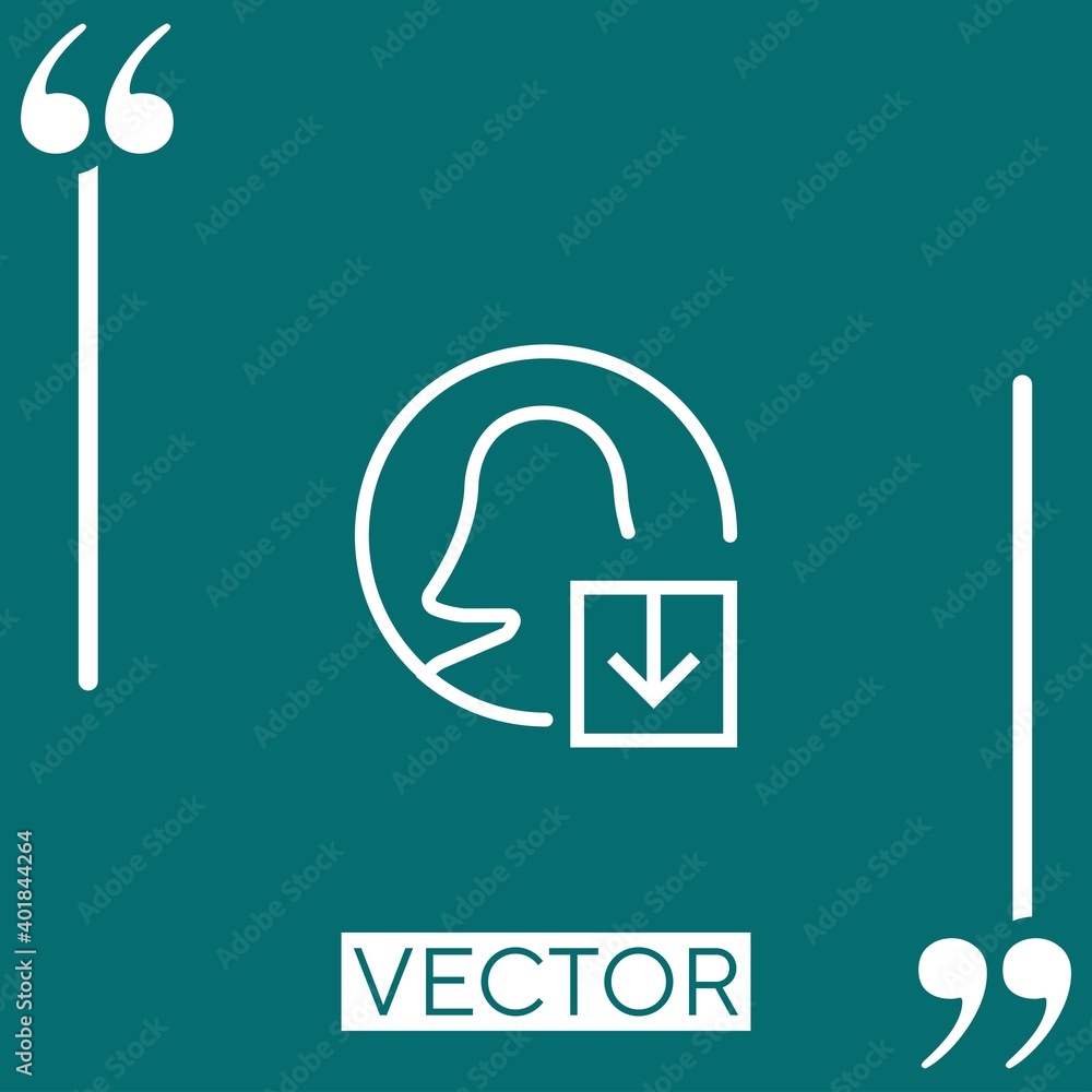 Poster user vector icon linear icon. editable stroke line