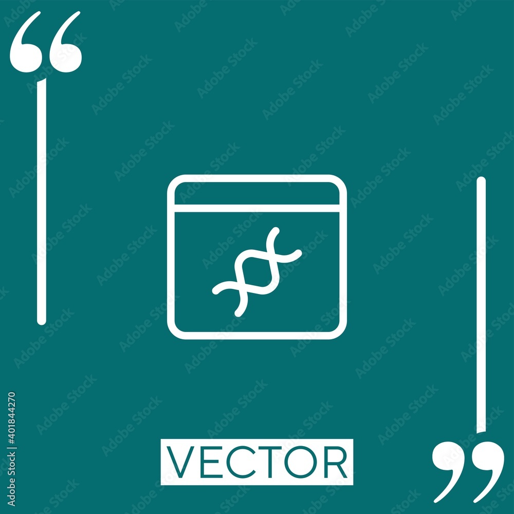 Poster browser vector icon linear icon. editable stroked line