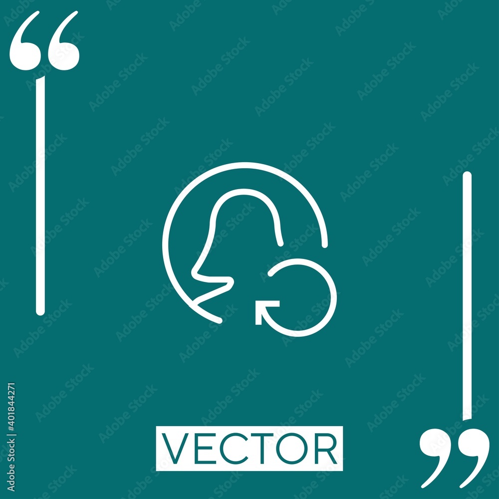 Poster user vector icon linear icon. editable stroke line