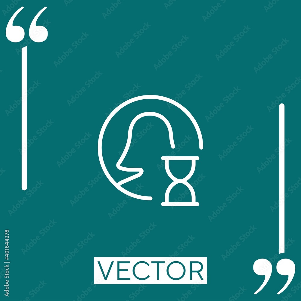 Poster user vector icon linear icon. editable stroke line