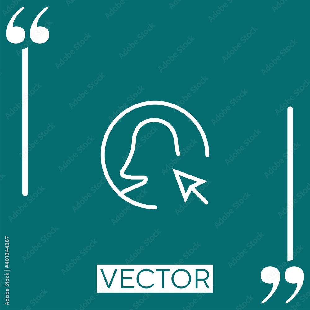 Poster user vector icon linear icon. editable stroke line