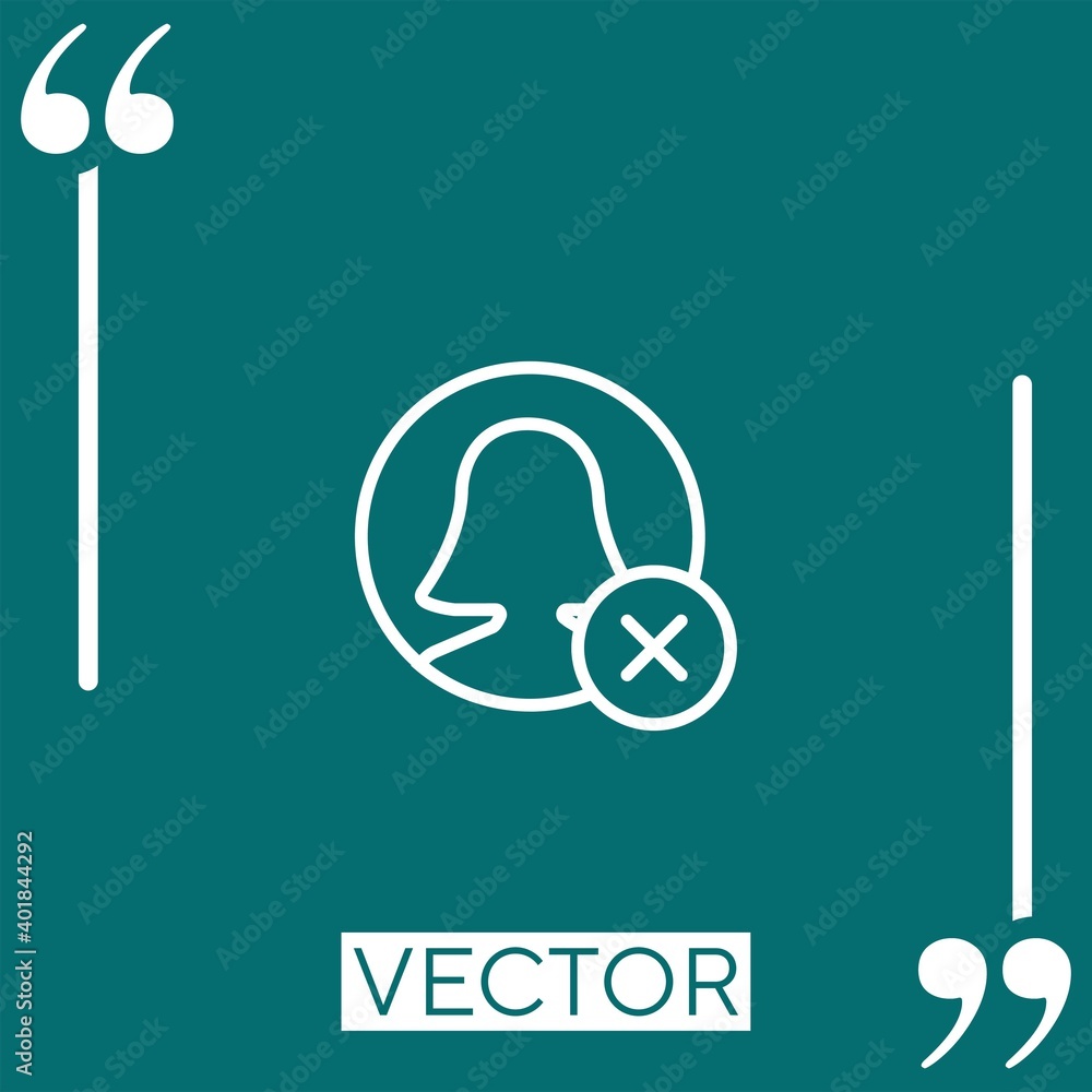 Poster user vector icon linear icon. editable stroke line