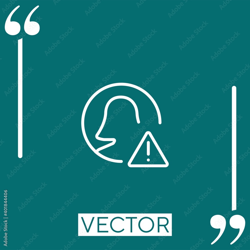 Poster user vector icon linear icon. editable stroke line