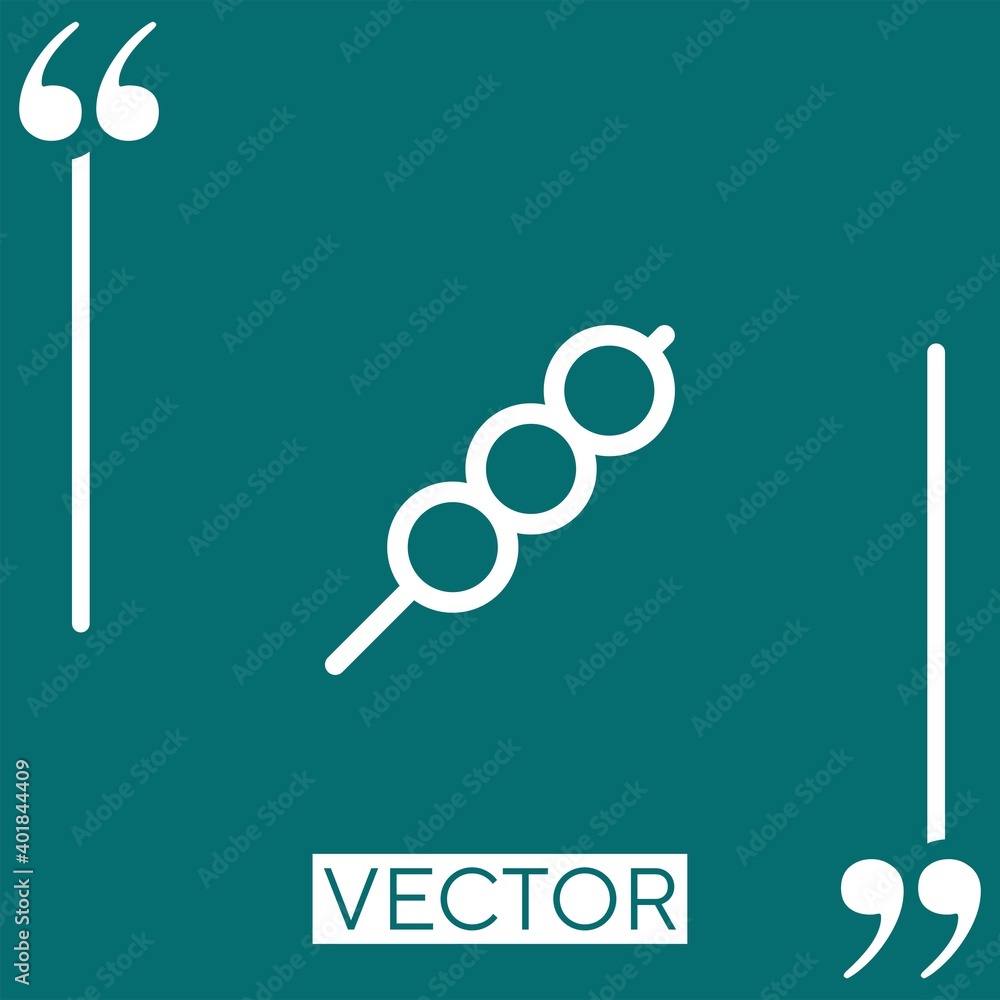 Poster dango vector icon linear icon. editable stroked line