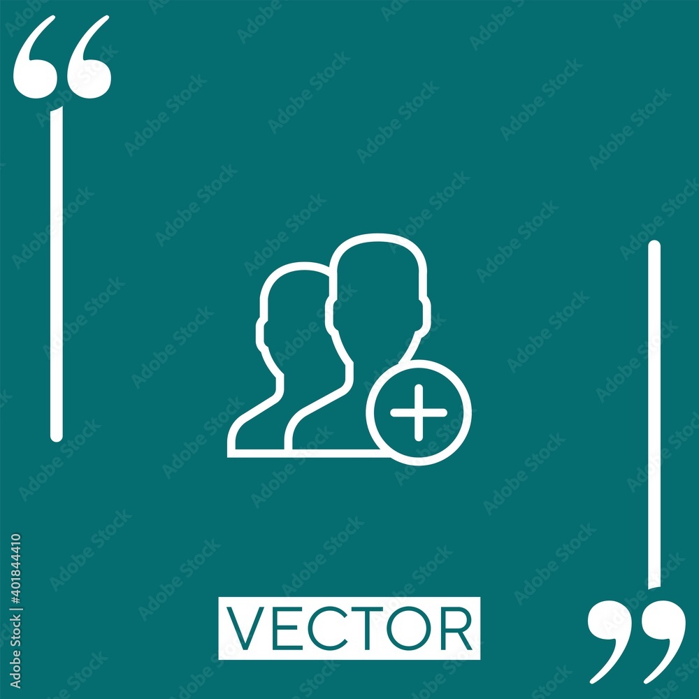 Poster user vector icon linear icon. editable stroke line