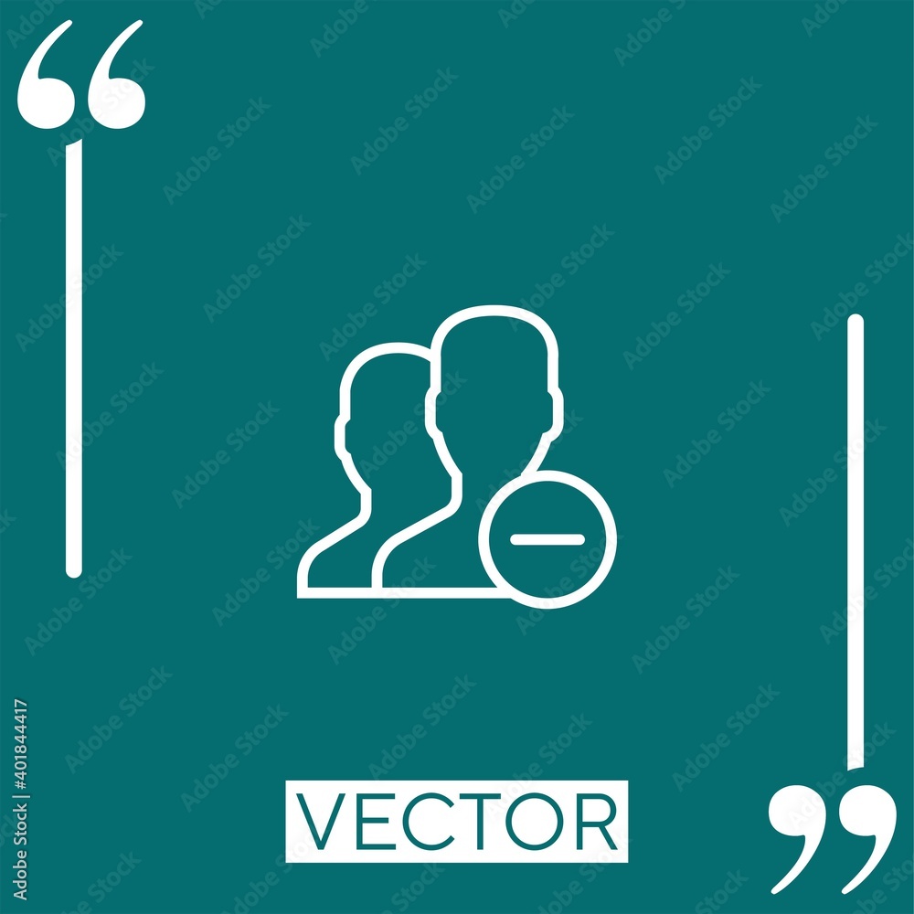 Aufkleber user vector icon linear icon. editable stroke line