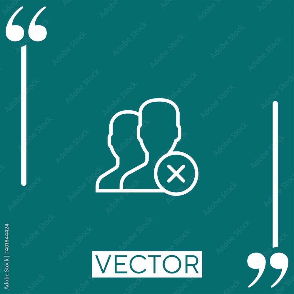 Poster user vector icon linear icon. editable stroke line