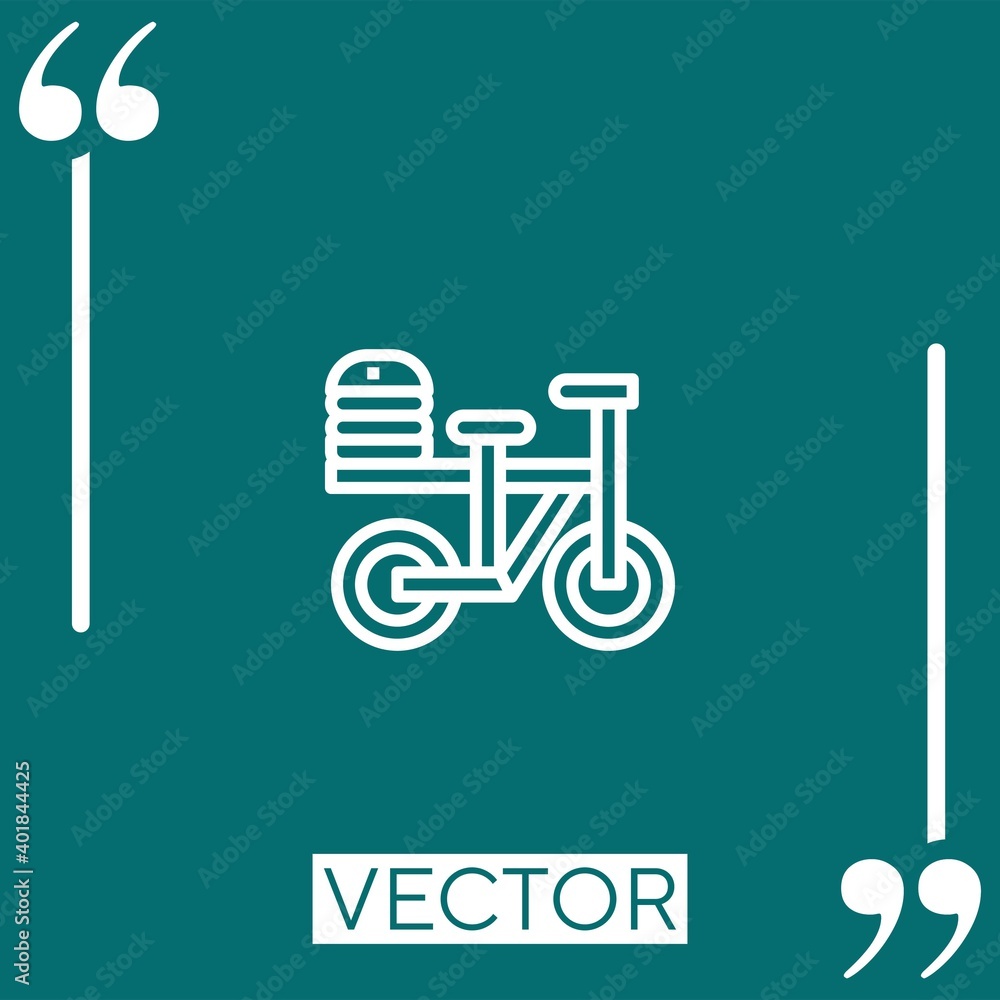 Poster delivery vector icon linear icon. editable stroked line