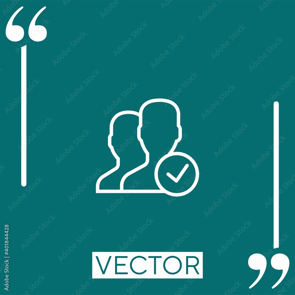 Aufkleber user vector icon linear icon. editable stroke line