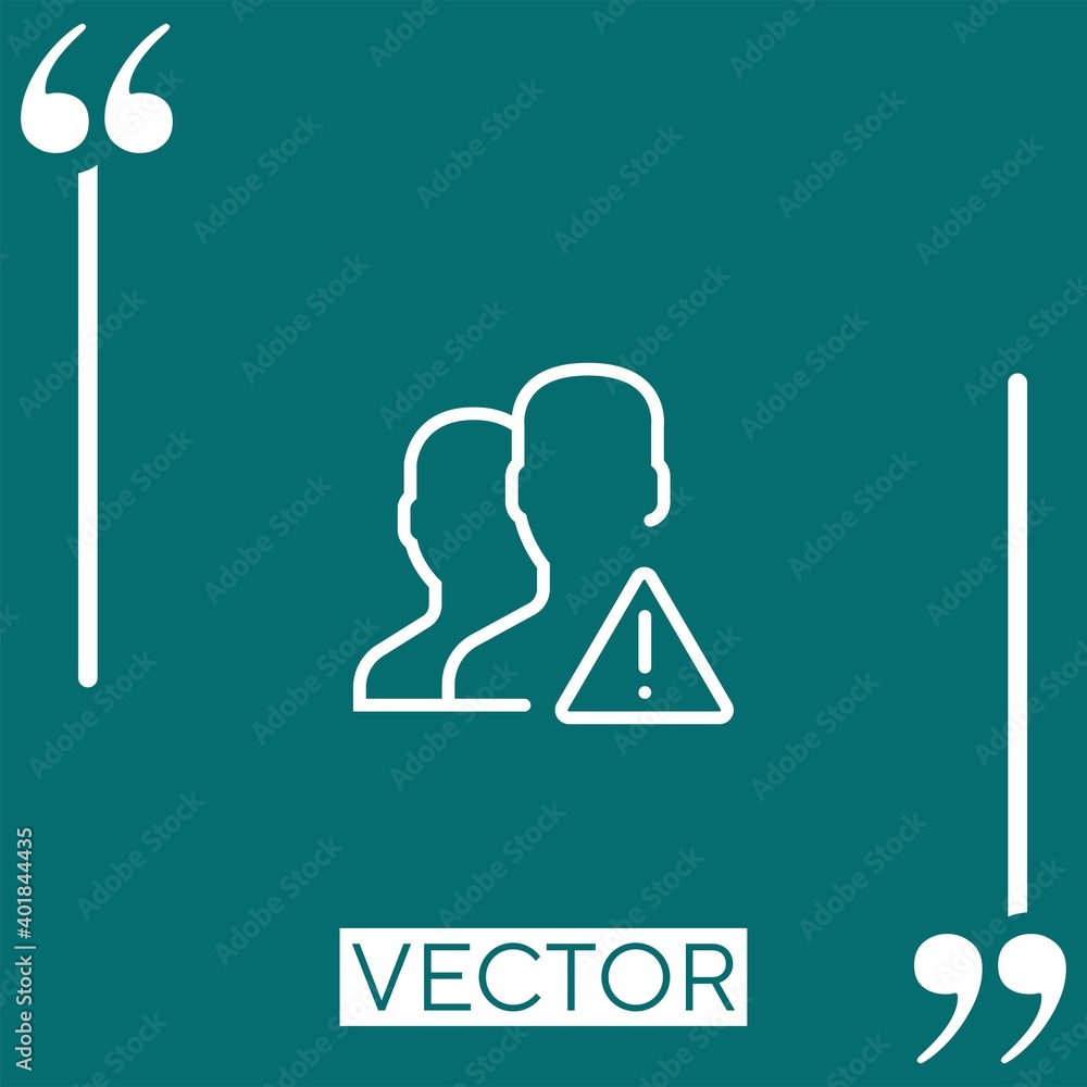 Poster user vector icon linear icon. editable stroke line