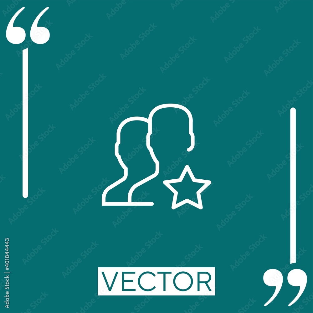 Poster user vector icon linear icon. editable stroke line