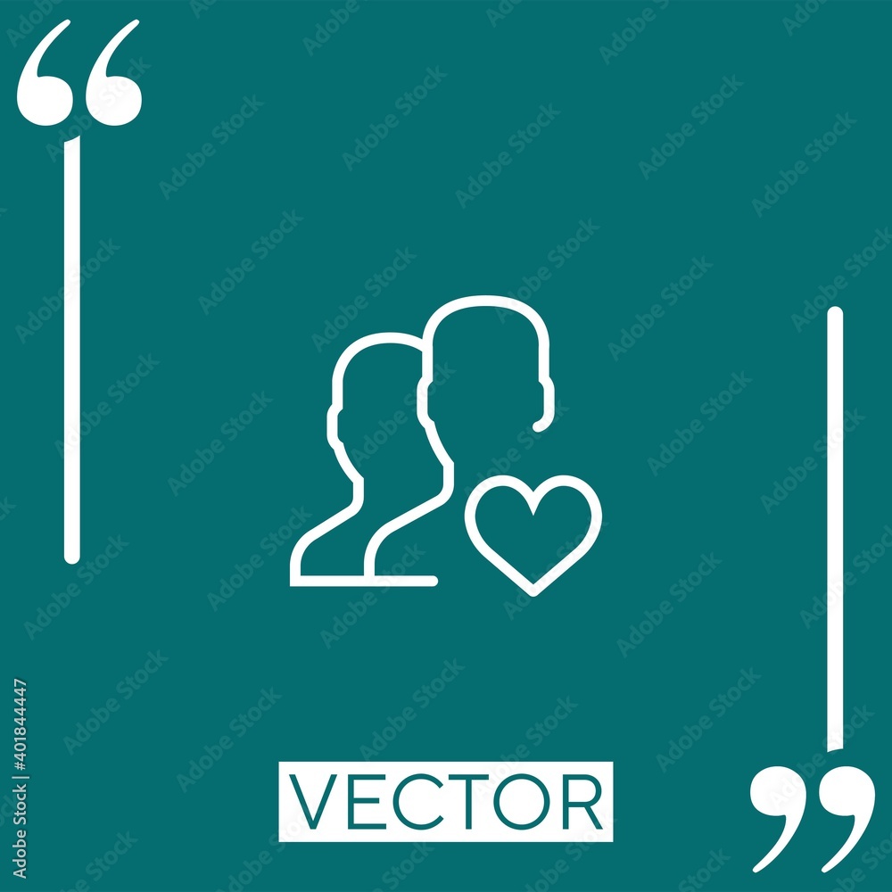 Poster user vector icon linear icon. editable stroke line