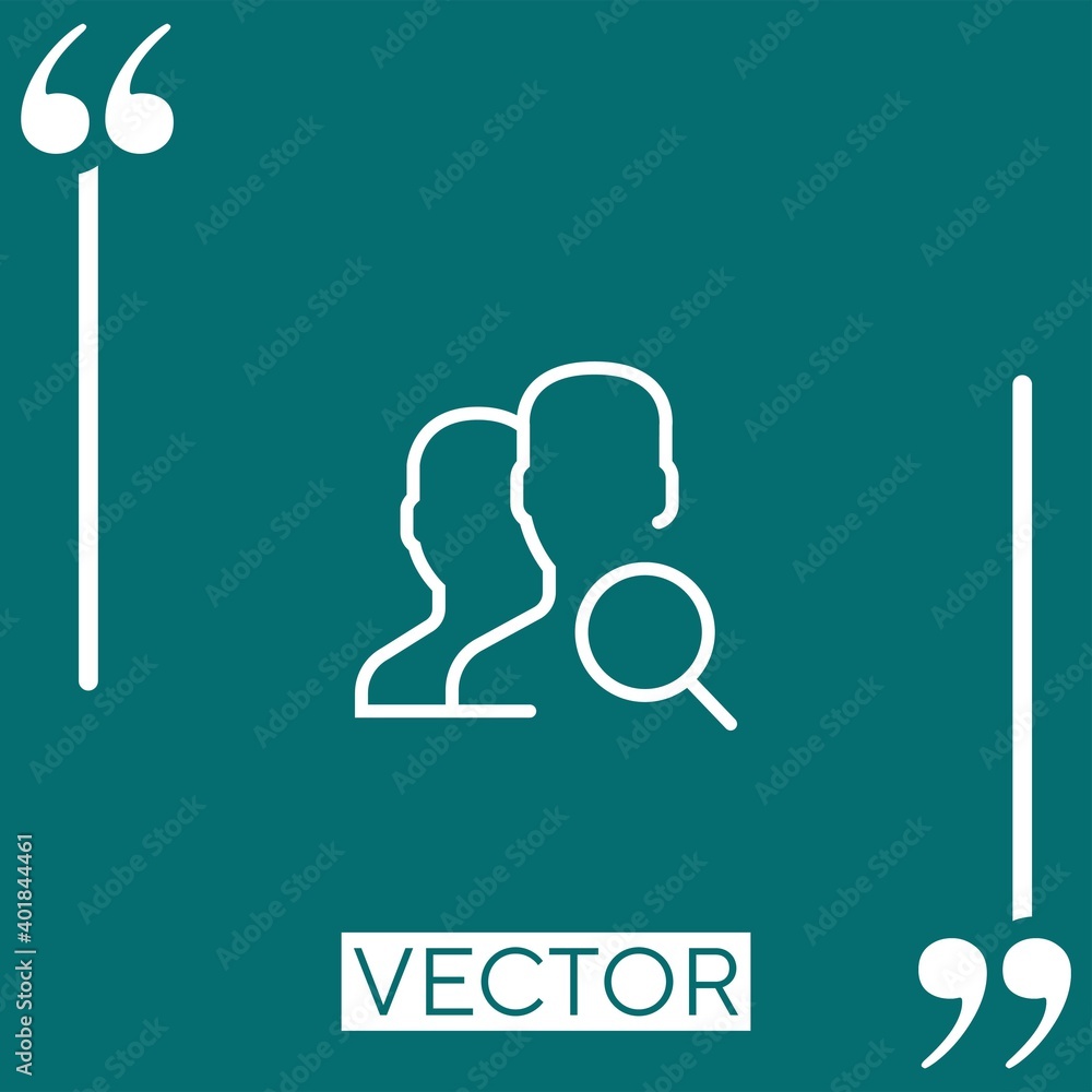 Poster user vector icon linear icon. editable stroke line
