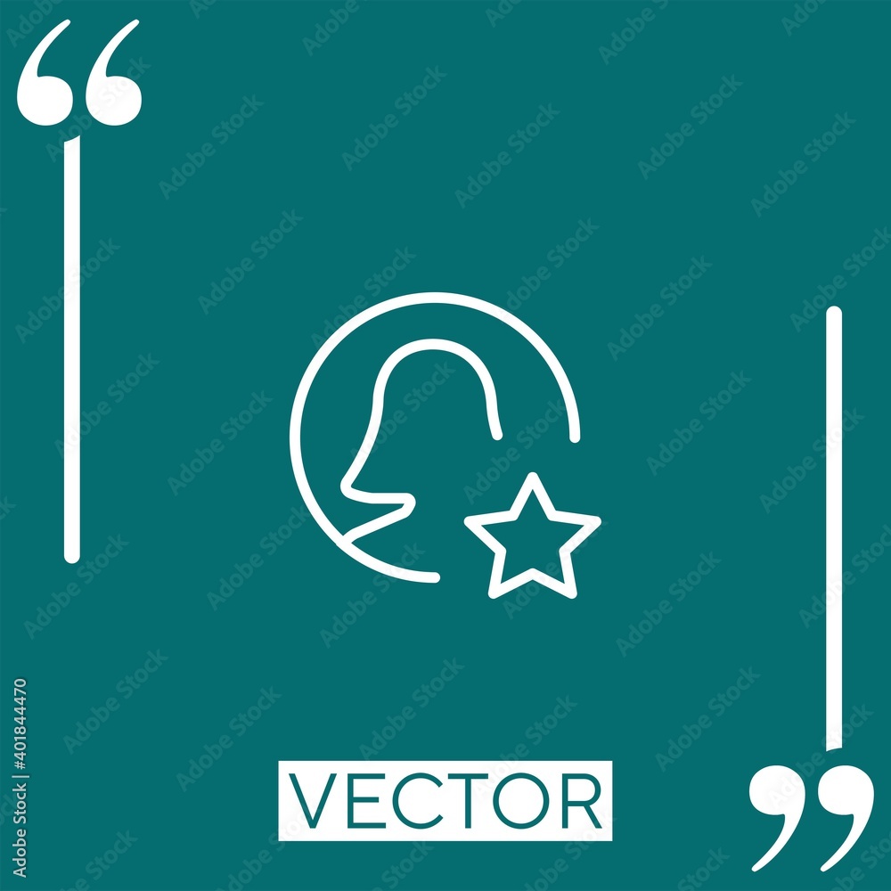 Poster user vector icon linear icon. editable stroke line