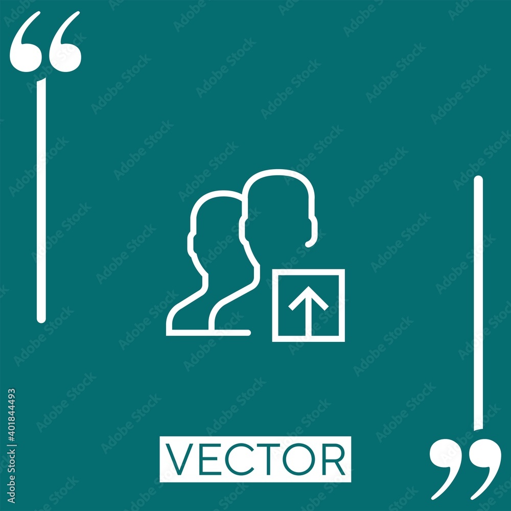 Poster user vector icon linear icon. editable stroke line
