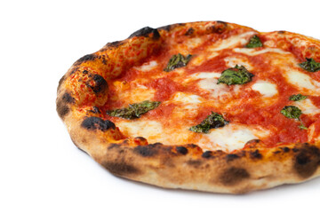 Pizza margherita napoletana verace con mozzarella di bufala, pomodoro e basilico, Cibo Italiano