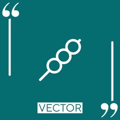 dango vector icon Linear icon. Editable stroked line