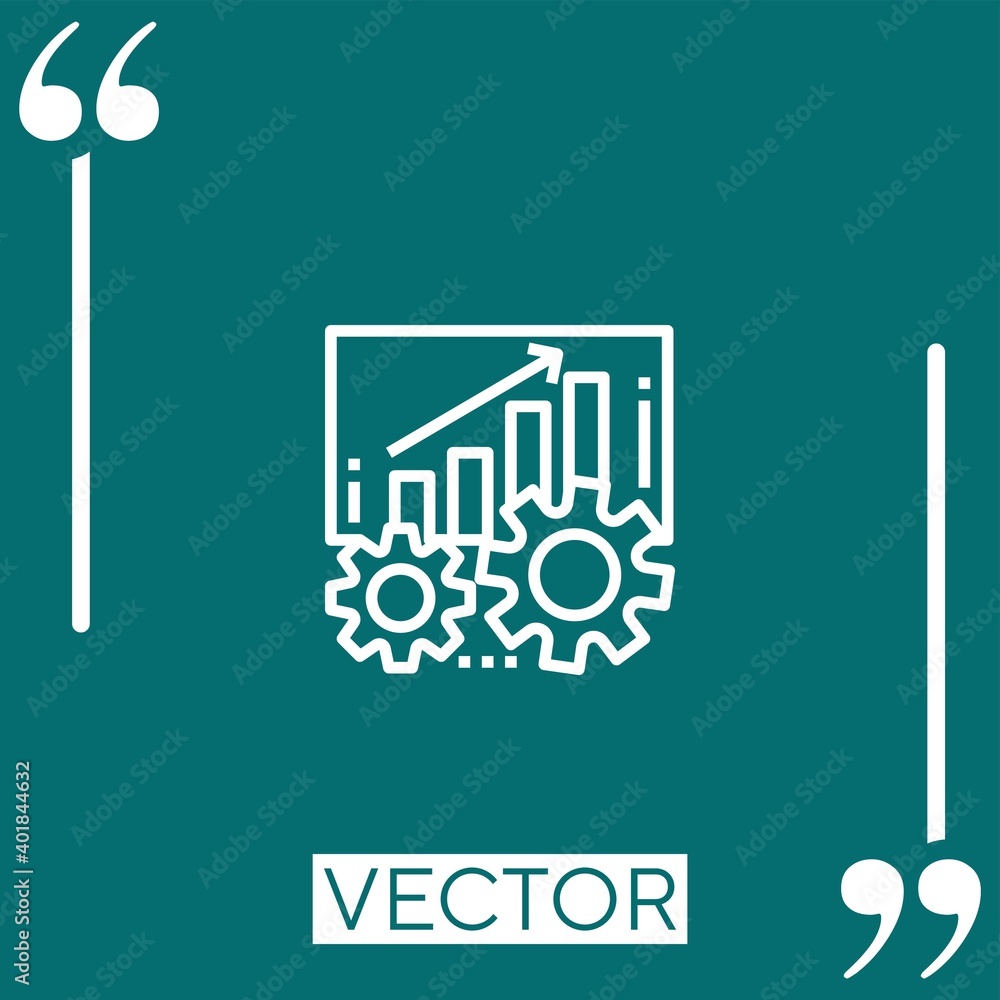 Poster growth vector icon linear icon. editable stroked line