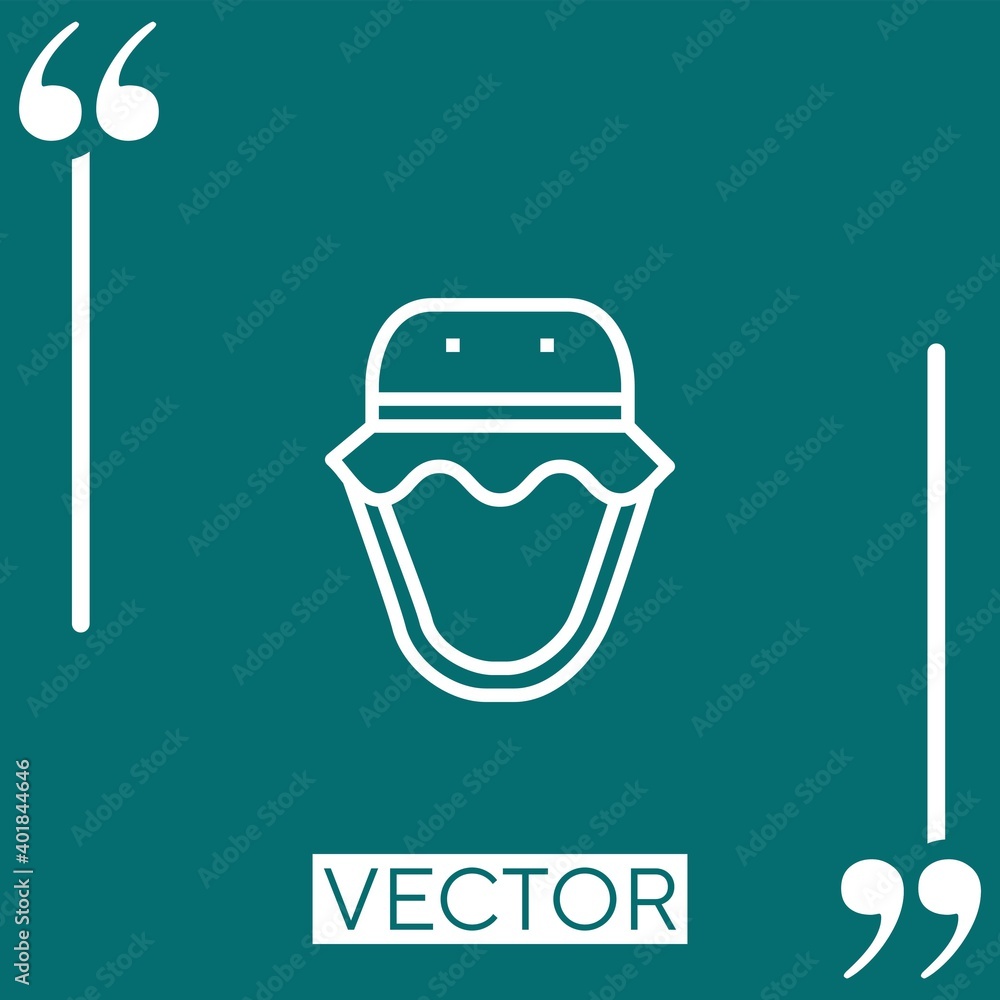 Poster hat vector icon linear icon. editable stroked line