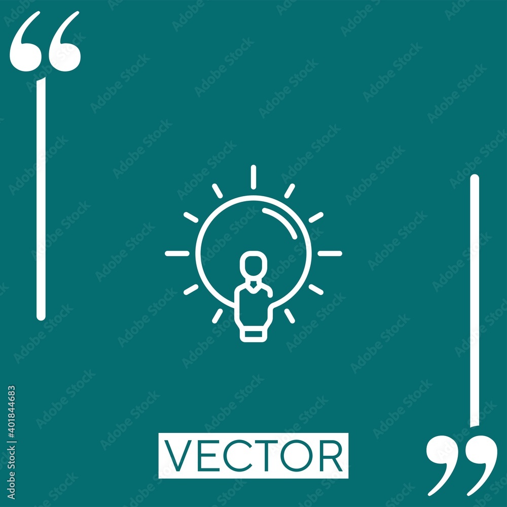 Poster idea vector icon linear icon. editable stroked line