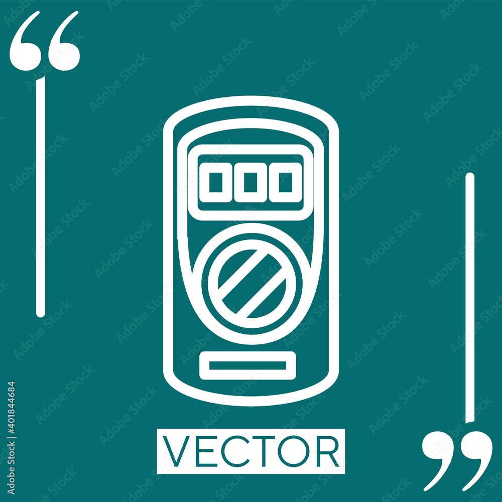 Poster video projector vector icon linear icon. editable stroke line