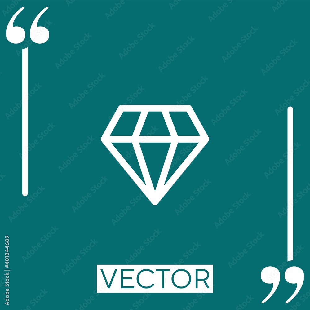 Poster vip vector icon linear icon. editable stroke line