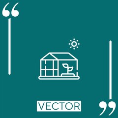 greenhouse vector icon Linear icon. Editable stroked line