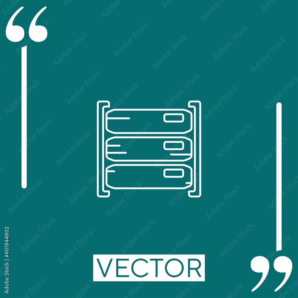 Poster web server vector icon linear icon. editable stroke line