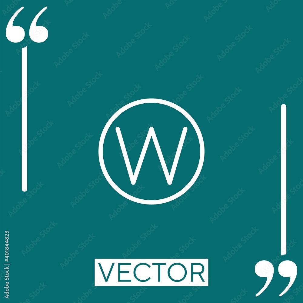 Poster wet vector icon linear icon. editable stroke line