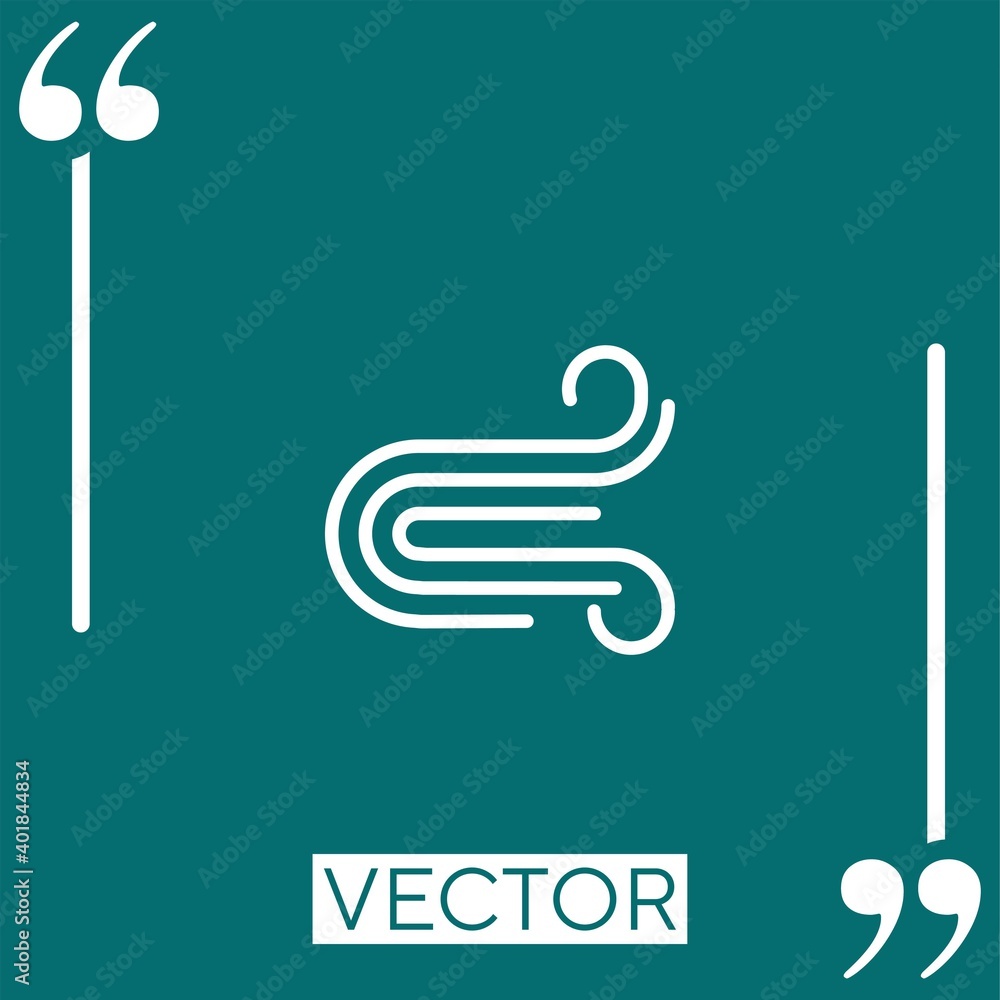 Poster wind vector icon linear icon. editable stroke line