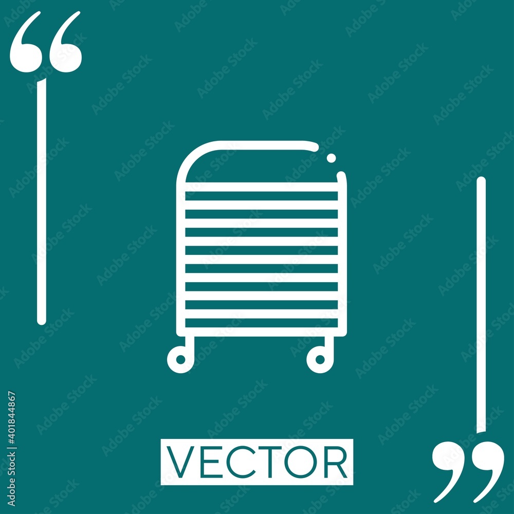 Poster pallet vector icon linear icon. editable stroked line