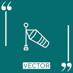 wind   vector icon Linear icon. Editable stroke line