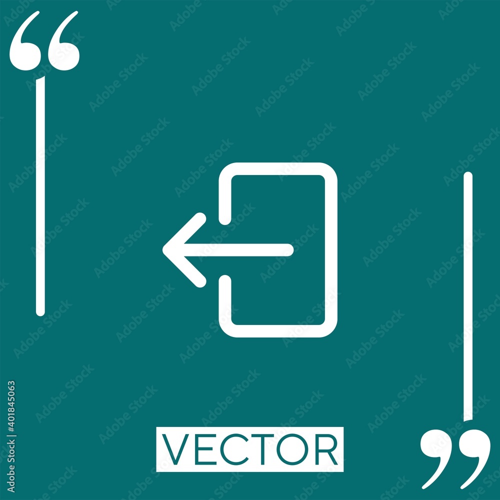 Poster sign out vector icon linear icon. editable stroked line