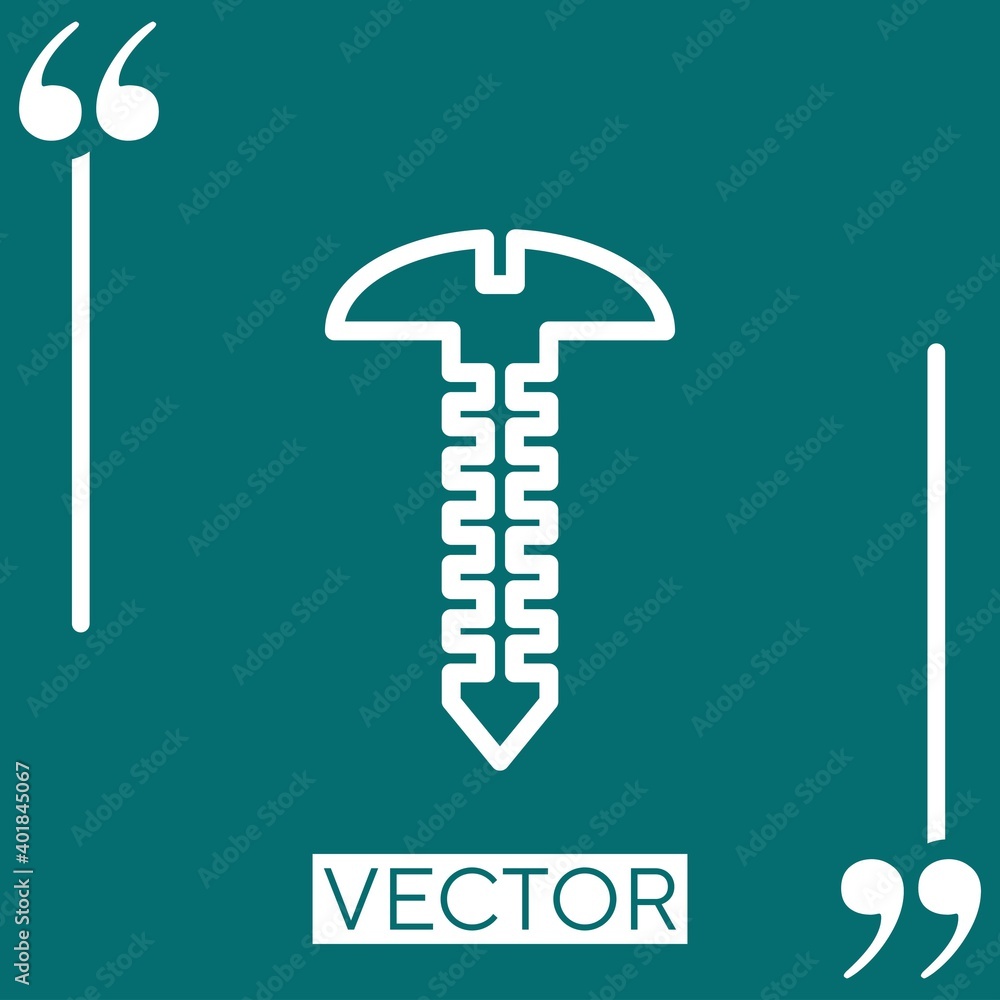 Poster zipper outline vector icon linear icon. editable stroke line