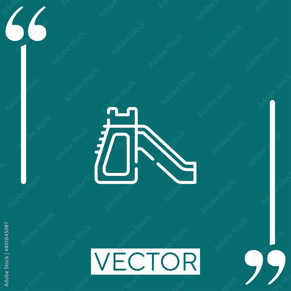 Poster slide vector icon linear icon. editable stroked line