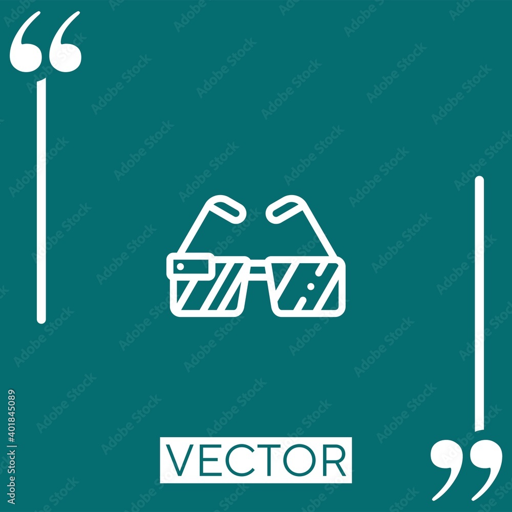Poster smart glasses vector icon linear icon. editable stroked line