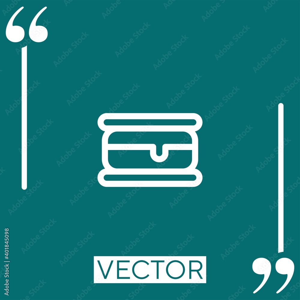 Poster smore vector icon linear icon. editable stroked line