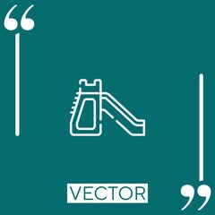 slide vector icon Linear icon. Editable stroked line