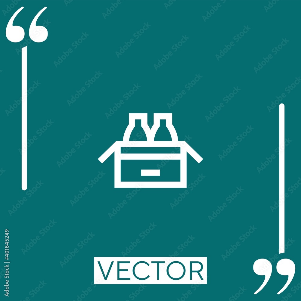 Poster condiment vector icon linear icon. editable stroked line