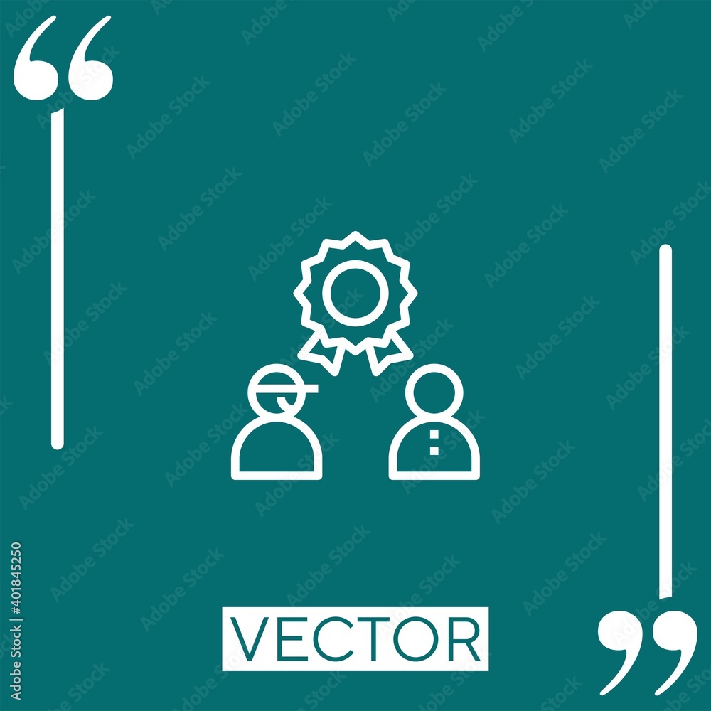 Aufkleber contest vector icon linear icon. editable stroked line
